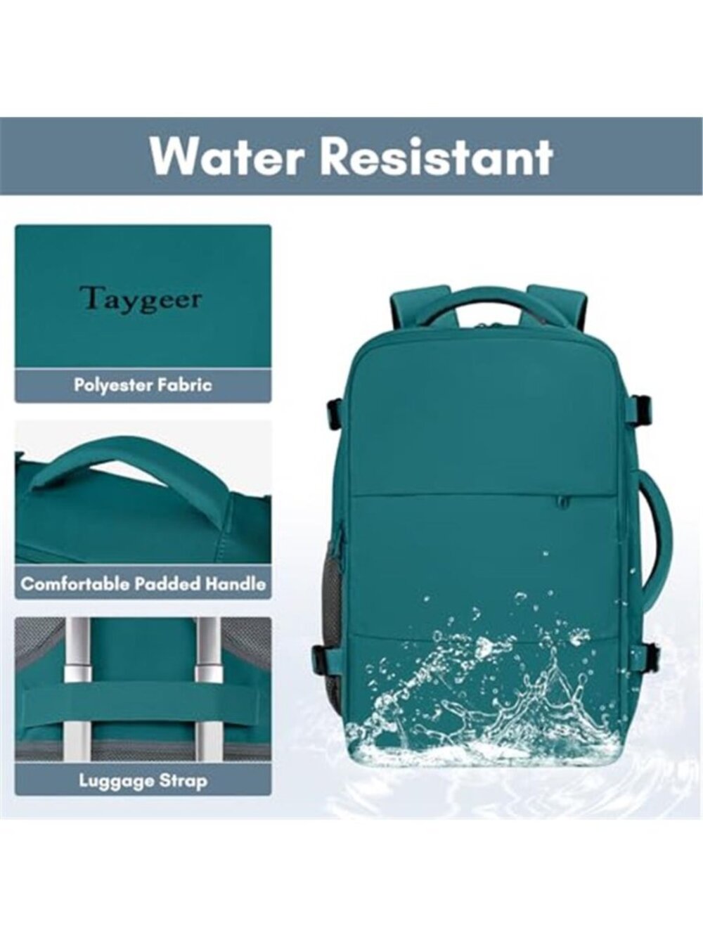 Carry on Backpack for Men Women, Luggage Laptop Backpack for Airplane Travel - Picture 7 of 7